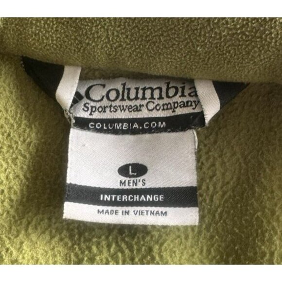 Columbia‎ Jacket Mens Large Olive Green Interchange Fleece Full Zip Sweater Hike - Picture 11 of 14